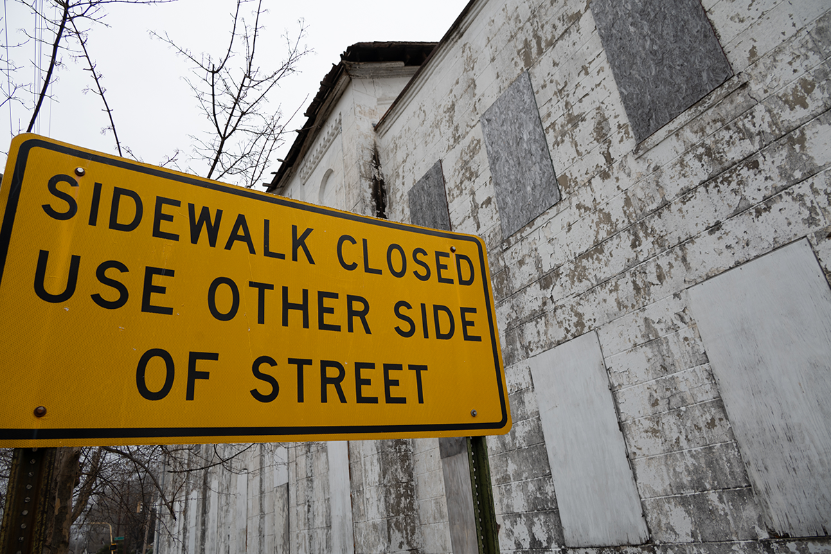 Sidewalk closed