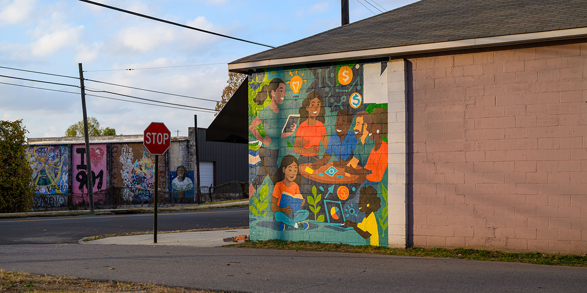 TechFit mural in North Memphis